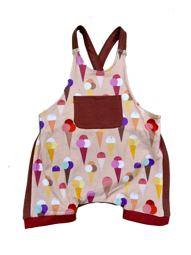 Peto Verano Algodón Orgánico con Estampado de Helados
