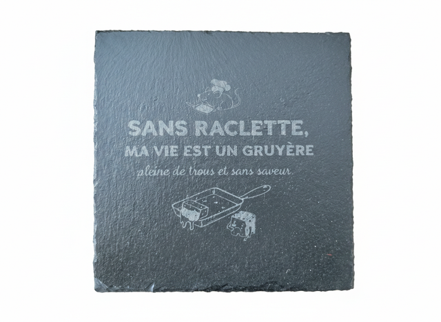Plateau à Fromage en Ardoise Gravée – Spécial Raclette Party