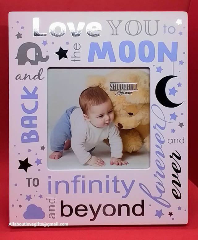 Baby Blue Love You To The Moon And Back Frame 