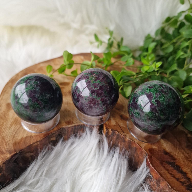 Bi coloured Tourmaline sphere