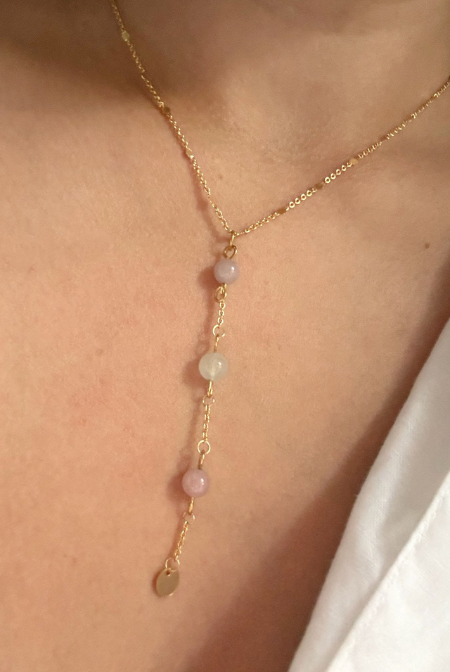 Collier Léoda Aventurine et Quartz rose