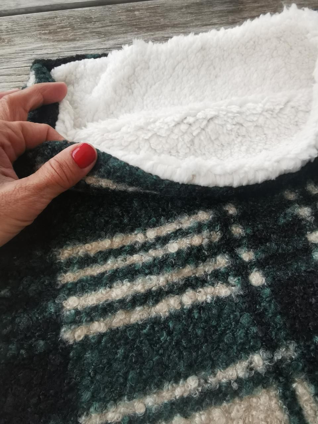 Snood LOUIS carreaux vert/crème