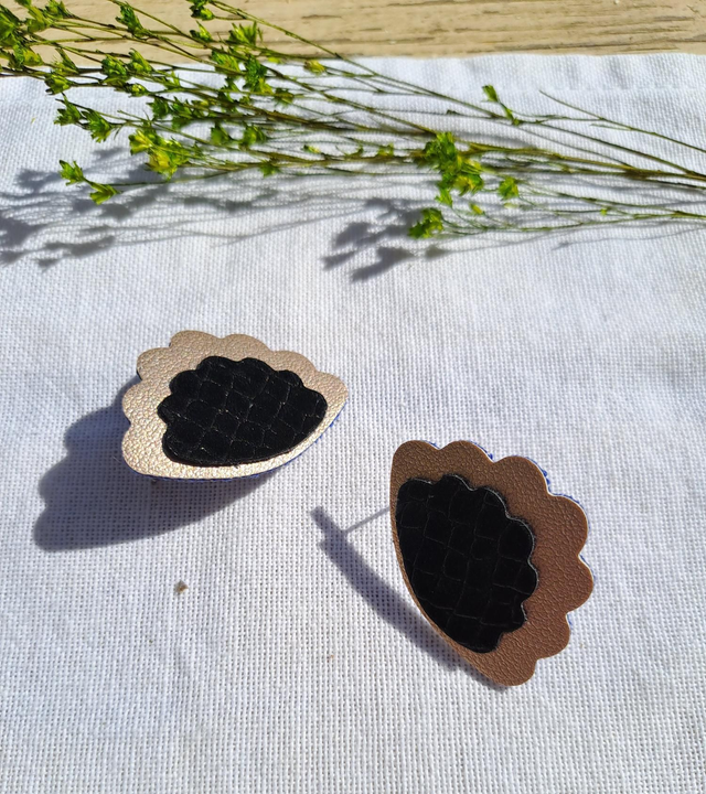 Boucles d'oreilles en matière végétale de céréales 