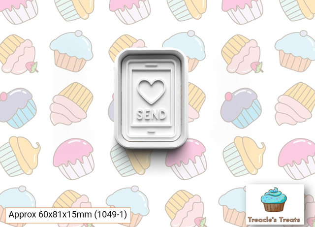 Valentines Theme Fondant/cookie stamps with cutters (Set 9)