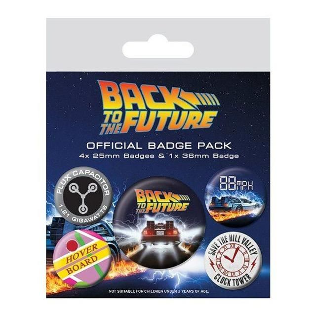 Pyramid International Back To The Future Pin-Back Buttons 5-Pack Delorean