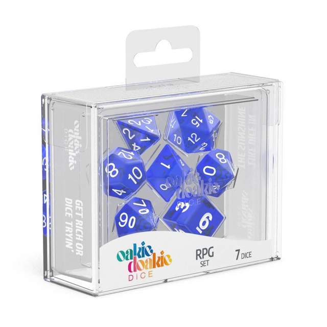 Oakie Doakie Dice RPG Set Translucent - Blue