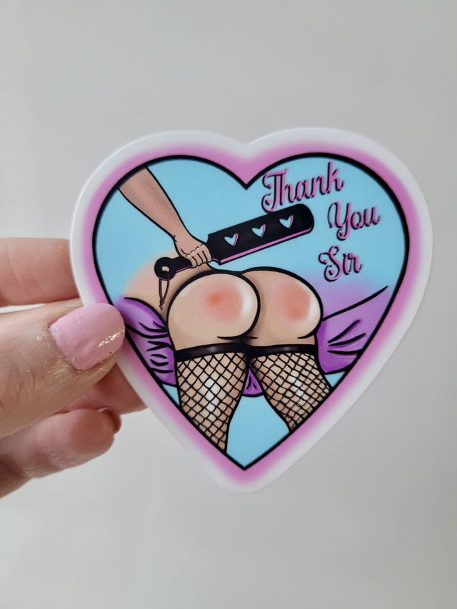 Thank You Sir - Sub Dom Kink - Vinyl Sticker