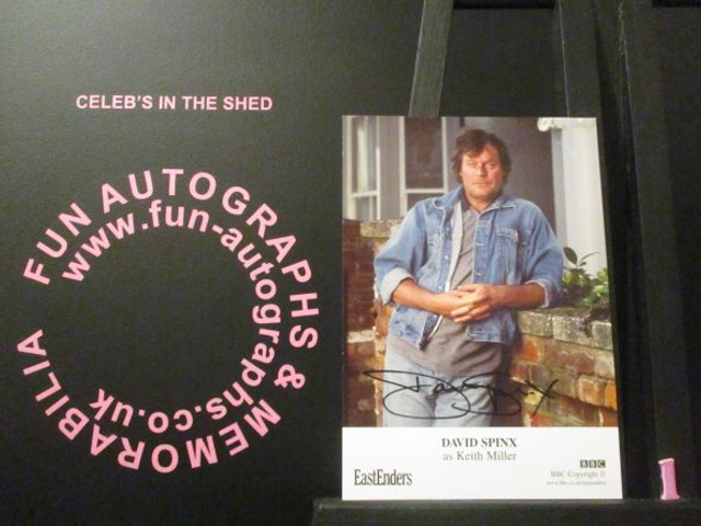 David Spinx (Keith Miller) Authentic Autographed EastEnders 6x4 Cast Card (1)