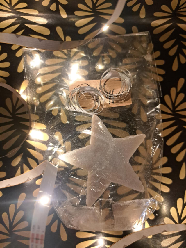 savon noel étoile gris