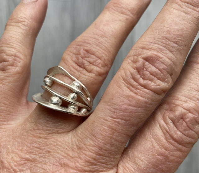 Bague Vagues et gouttes