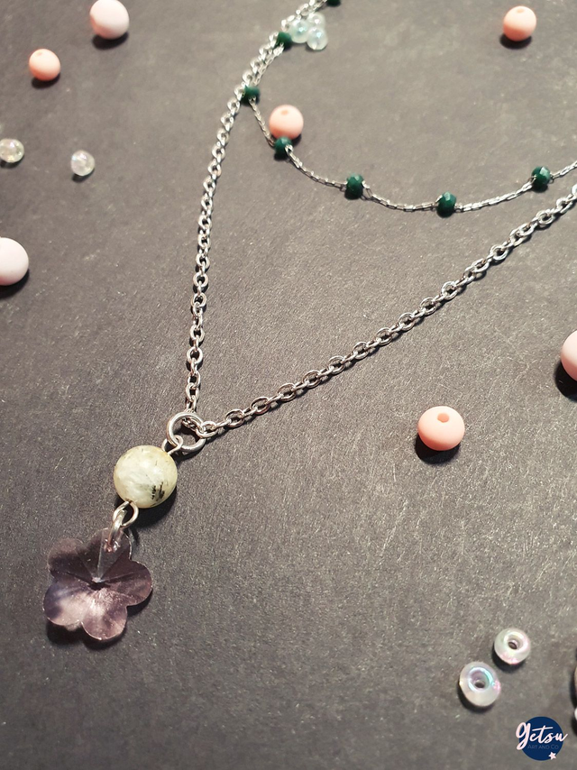 Collier double sakura