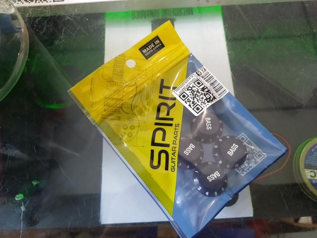 Knob plastic bass PST BK c/4 Spirit cód.937