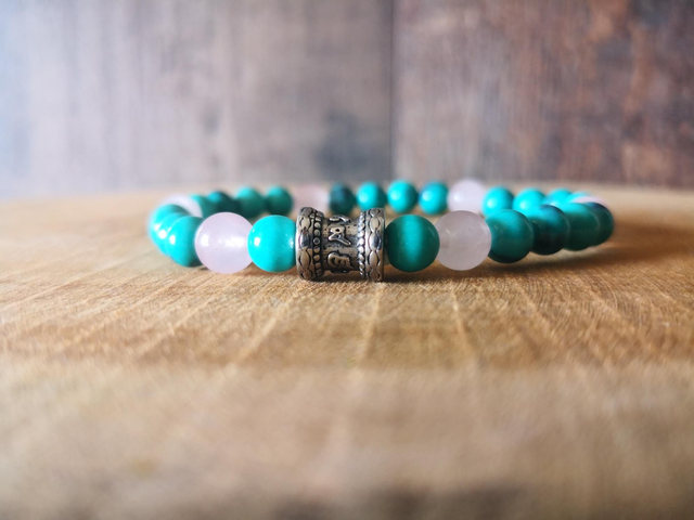 Bracelet Turquoise &amp; Quartz Rose 