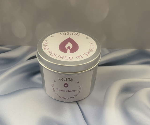 Large Candle in a tin - Black Cherry