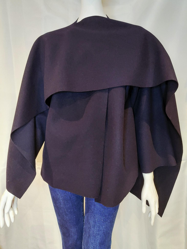 🌈 Manteau Echarpe Intégrée Bleu Marine Elégance au Quotidien 🌈