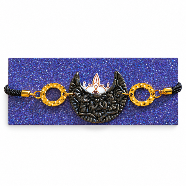 Bracelet Lune d’Obsidienne