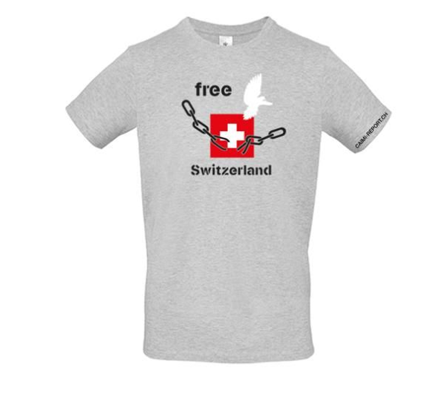 T-Shirt GRAU Unisex «Free Switzerland»