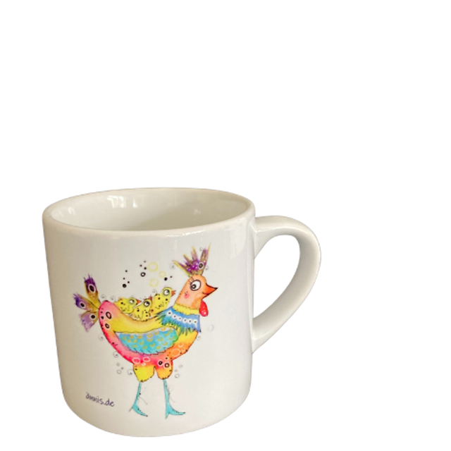 Keramiktasse "Hühnermama"