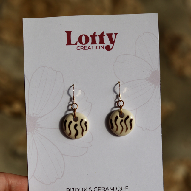 Boucles d’oreilles en faïence - ancienne collection