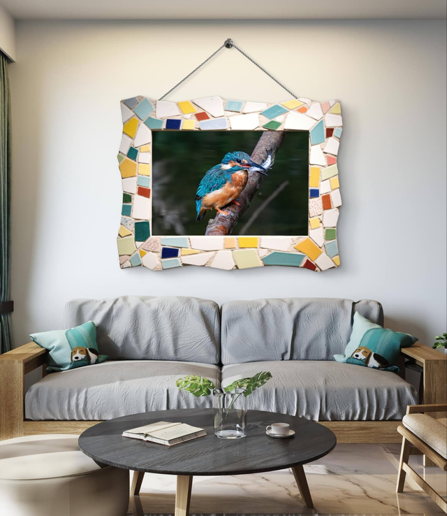 Birds - Kingfisher with Fish - Print Only