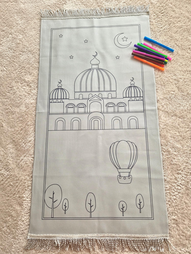 Tapis de prière à colorier modèle B