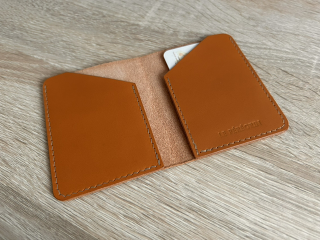 Portefeuille fin en cuir de bœuf/taureau