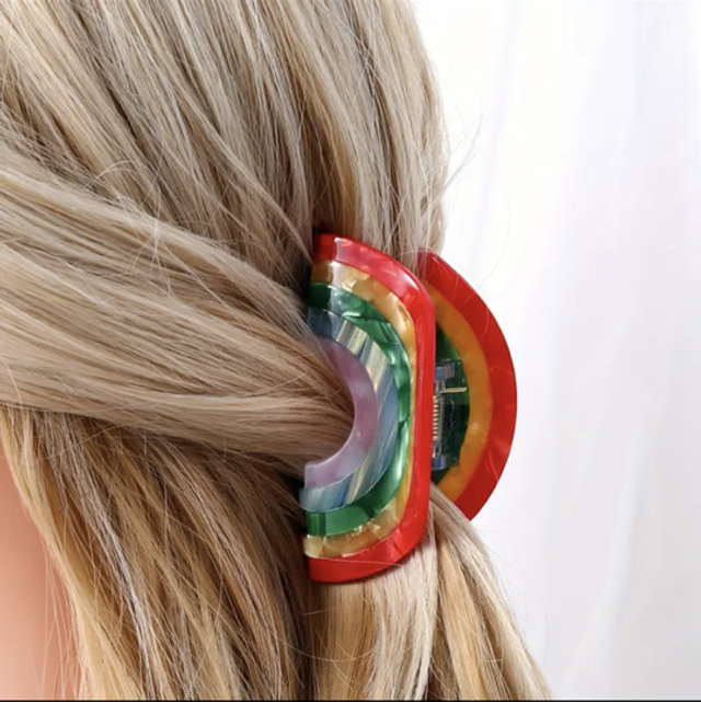 Rainbow hair clip