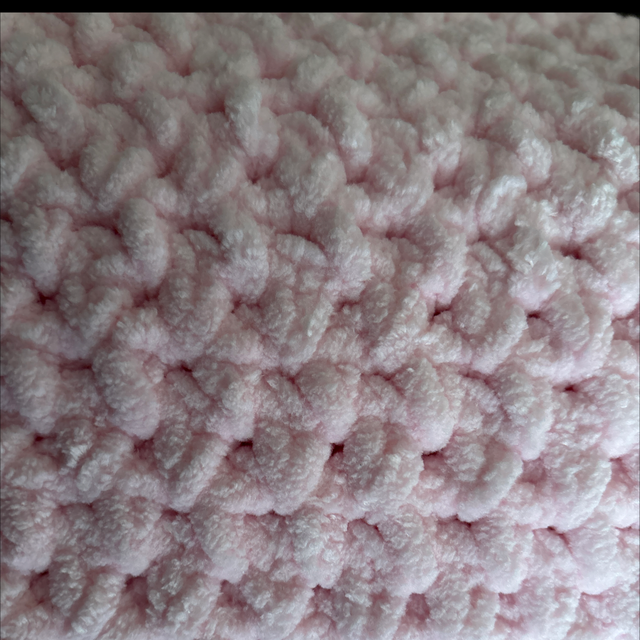 Baby pink soft touch blanket 