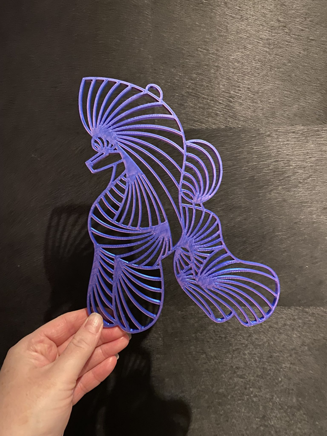 3D - Poodle English Puppy Neon City