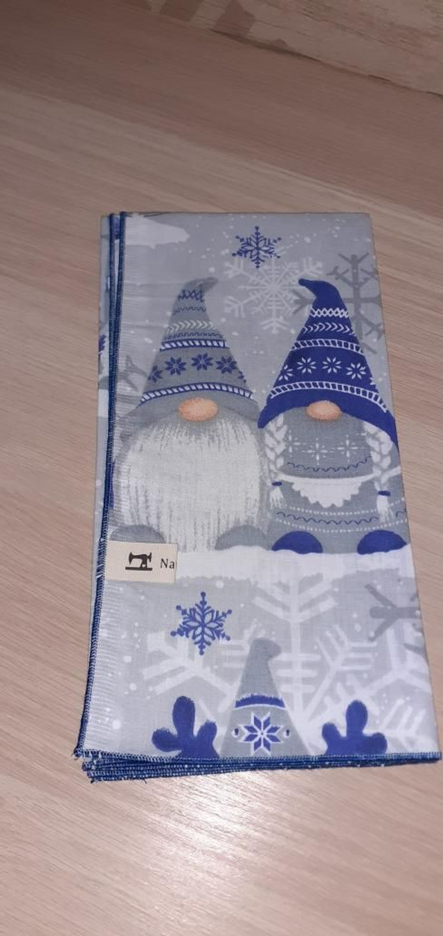 Furoshiki Emballage Cadeau Réutilisable Gnomes Bleu