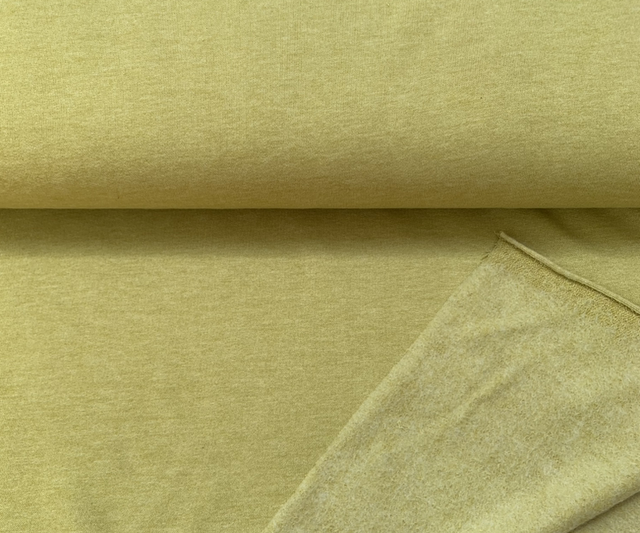 Yellow marl fleece back sweatshirting 