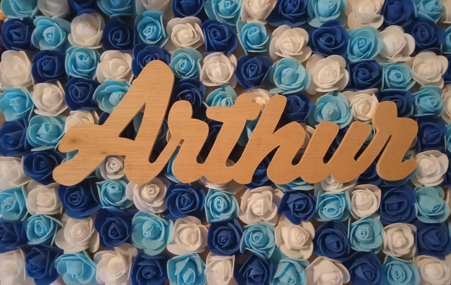 Tableau fleurs avec prénom 