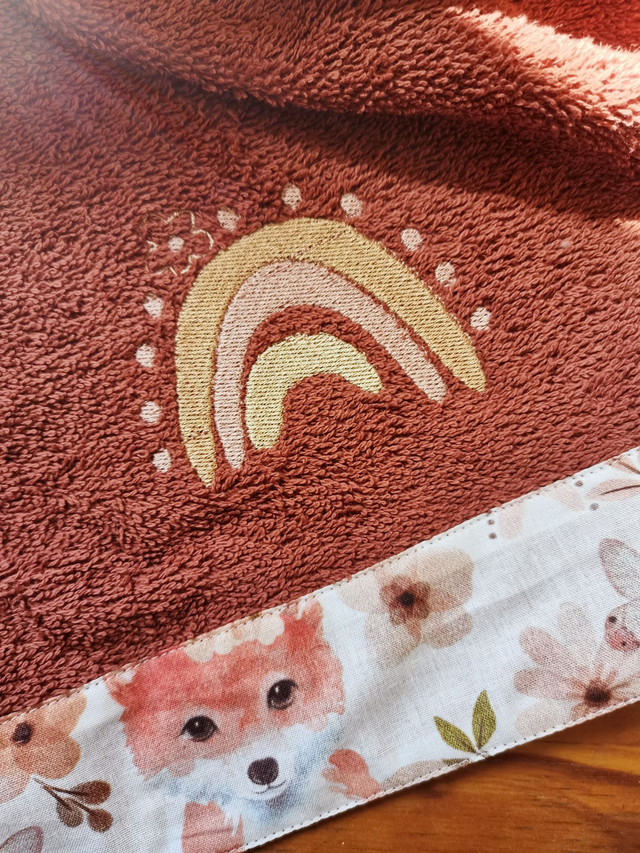 Serviette Moka Terracotta Brodé