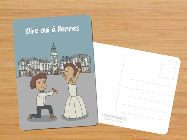 Carte postale " Dire oui à Rennes "