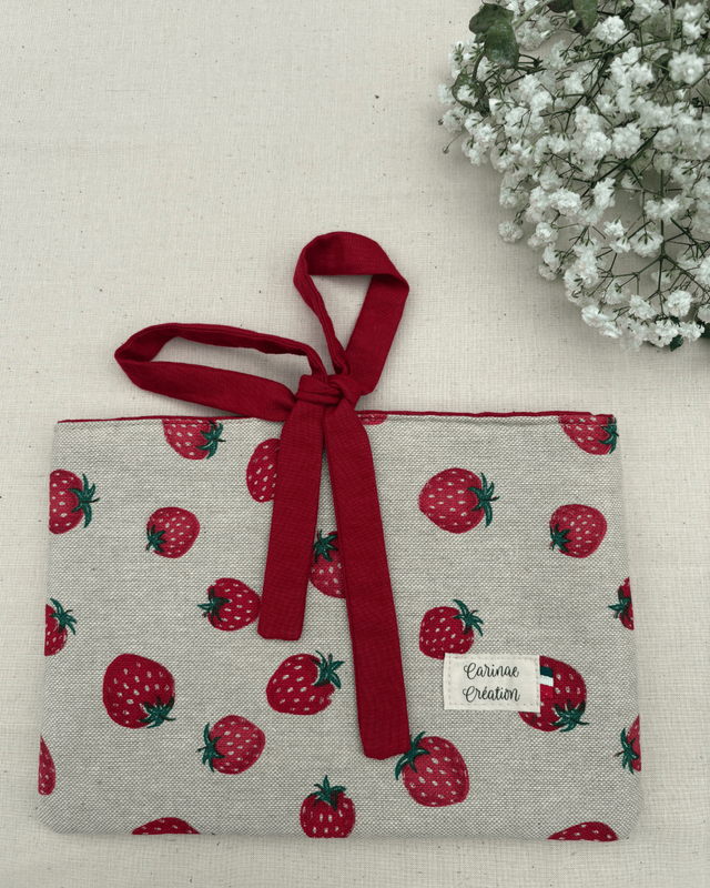 Pochette à livre ; Poche - Fraise