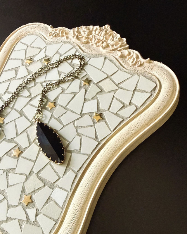 Coffret Mosaïque, kit Plateau vintage à bijoux DIY