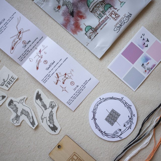 Seagulls Stick&stitch KIT