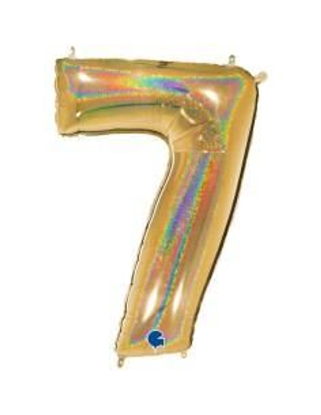 Numero 7 Holografico Oro
