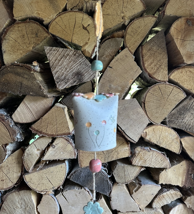 Windspiel-Glocke Blumen bunt