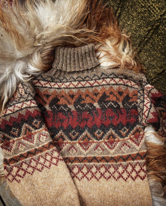 Takotna Sweater Kit - Col 02 (Barley Lettlopi) - Wool &amp; Pattern - Linka Neumann