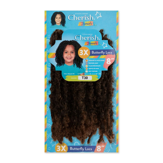 Cherish Junior Bulk : 3X Butterfly Locs 8 (Col. T30)