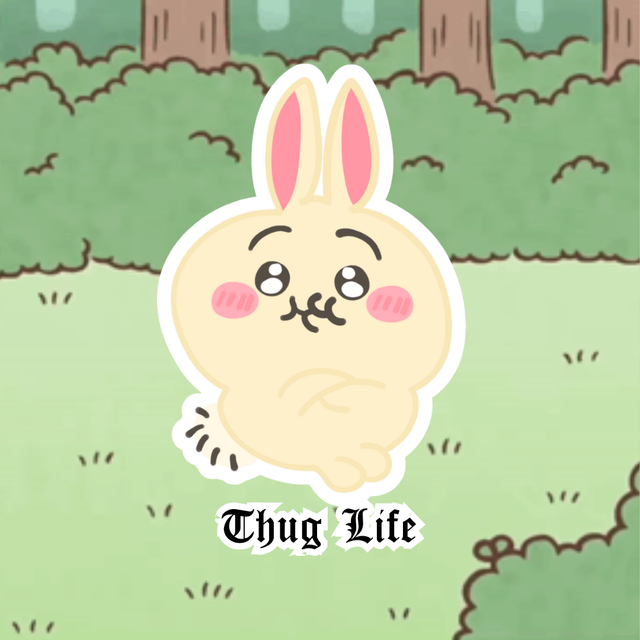 ♡Final Stock♡Chiikawa Usagi Thug Life Sticker