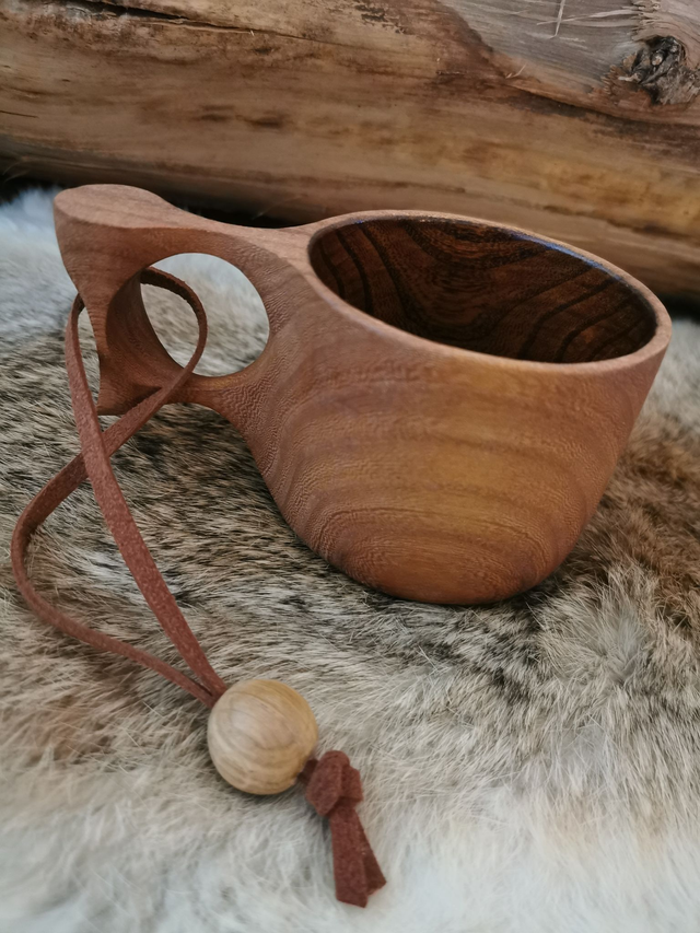 Kuksa en Orme laquée et huilée