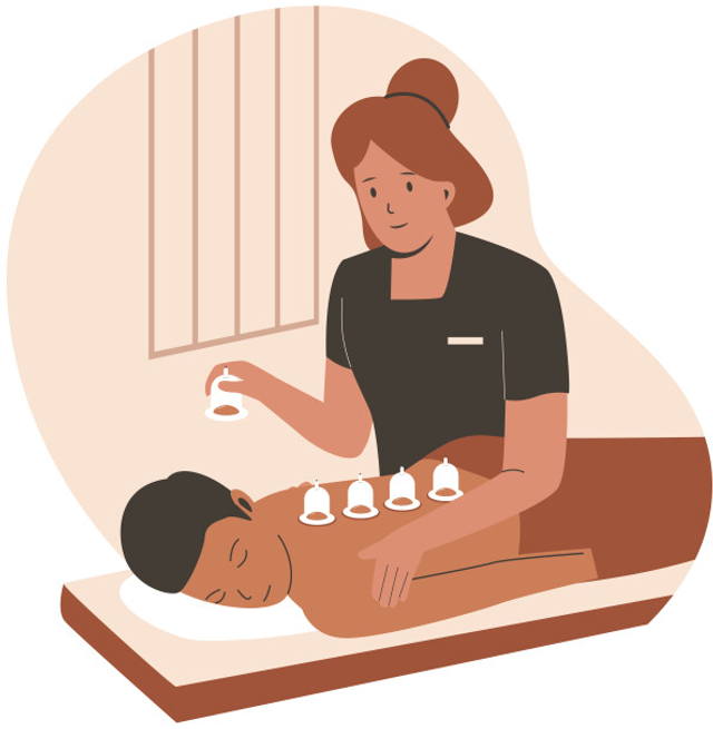 5 x 40 perces hátmasszázs köpölyözéssel bérlet