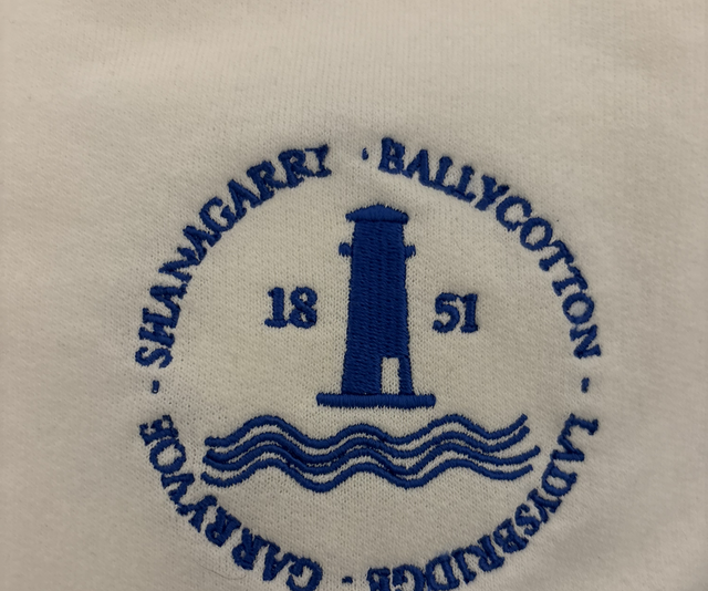 C&C Crew Neck (White/Blue Thread)