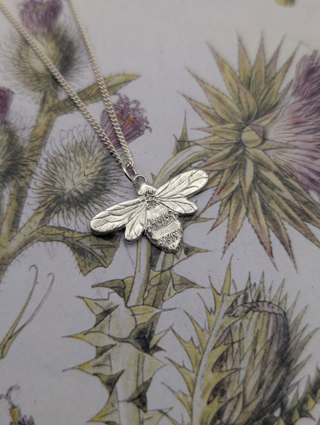 Bee Necklace, Sterling Silver