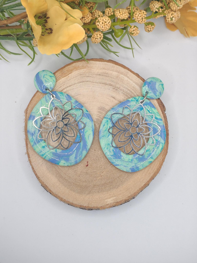 Victoria marbré bleu pailleté 