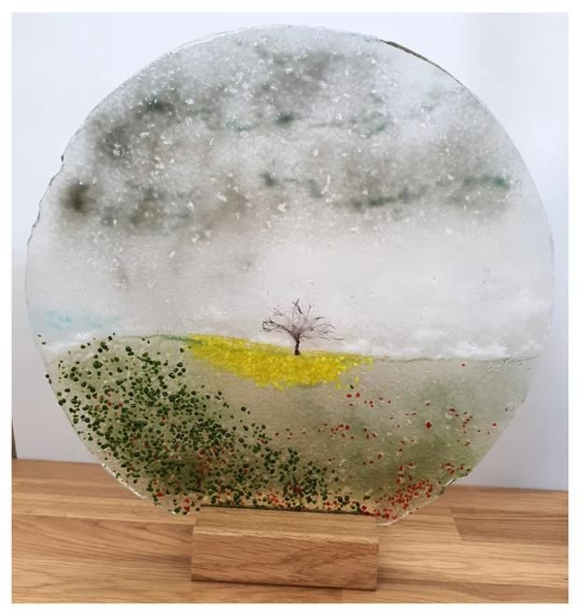 Stormy Day glass landscape