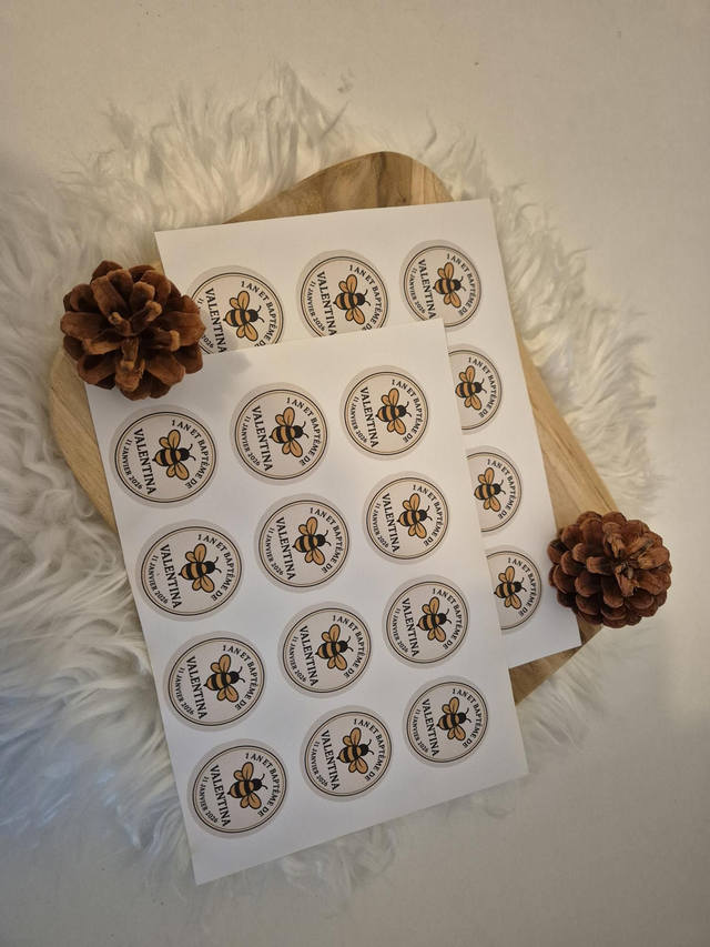 24 Étiquettes autocollant Mat 4cm de diamètre