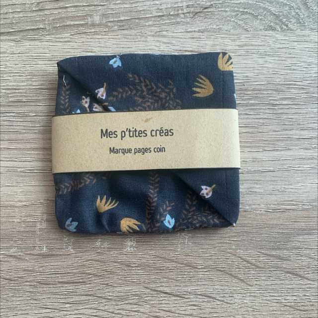 Marque pages coin en tissu